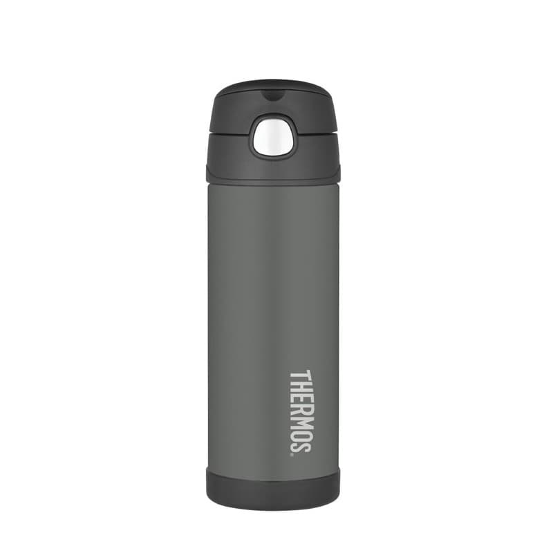 Thermos Dětská termoska s brčkem 470 ml - černá