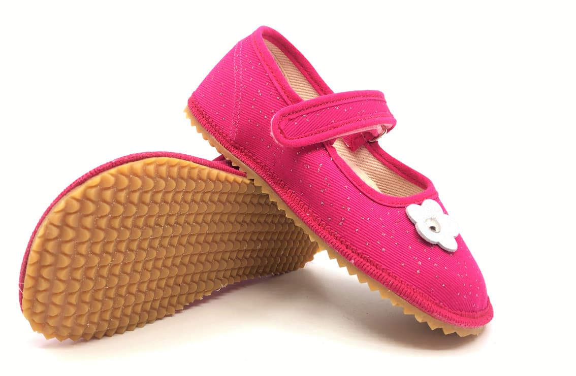 Dívčí Barefoot bačkory-baleríny Beda Pink Shine (BF 060010/BA) Velikost: 36