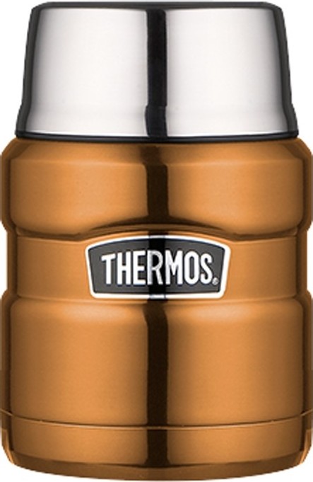 Thermos Termoska na jídlo se skládácí lžící a šálkem - měděná 470 ml