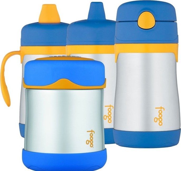 Thermos Kojenecká termoska (stupeň 1,2,3) + termoska na jídlo - modrá 290 ml