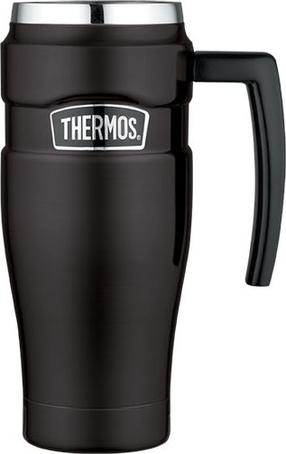 Thermos Vodotěsný termohrnek s madlem - matně černá 470 ml