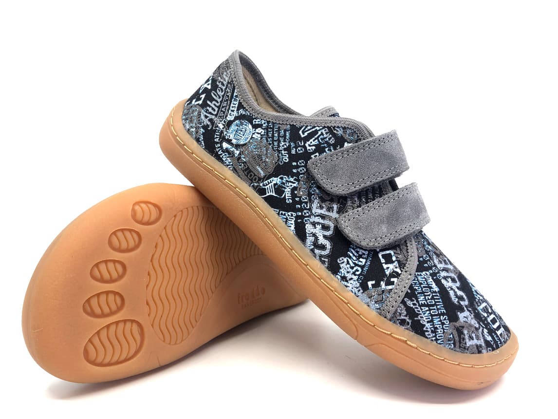 Barefoot tenisky Froddo Black-Grey textilní G1700355-2 Velikost: 38