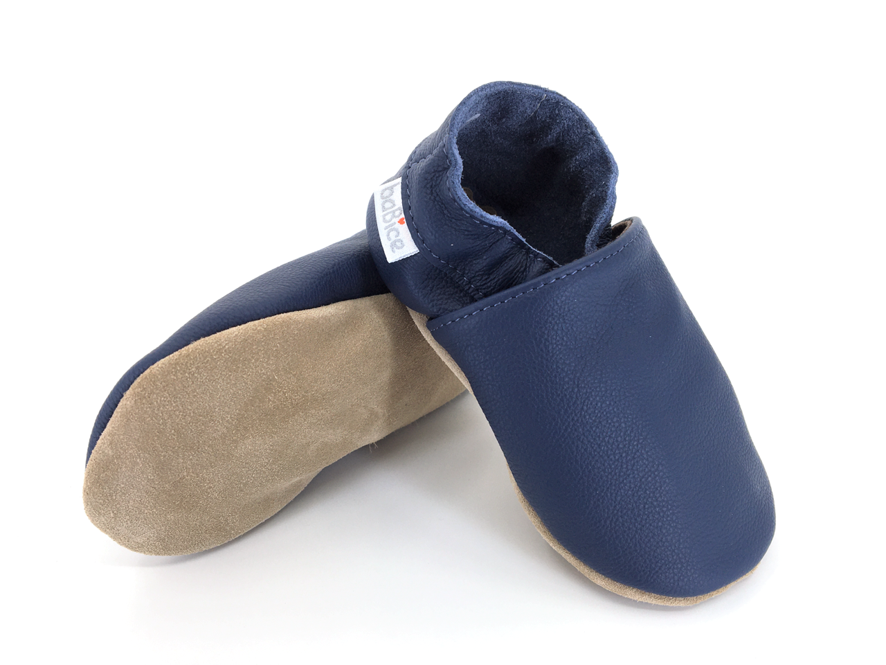 Kožené barefoot capáčky BaBice Tmavě modré BA-003 Velikost: 21