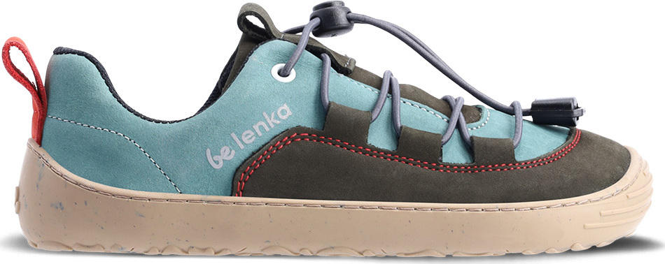 BeLenka Dětské barefoot tenisky Be Lenka Xplorer - Olive Black & Sage Green Velikost: 28