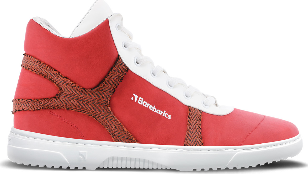 Barefoot tenisky Barebarics Hifly - Red & White Velikost: 47