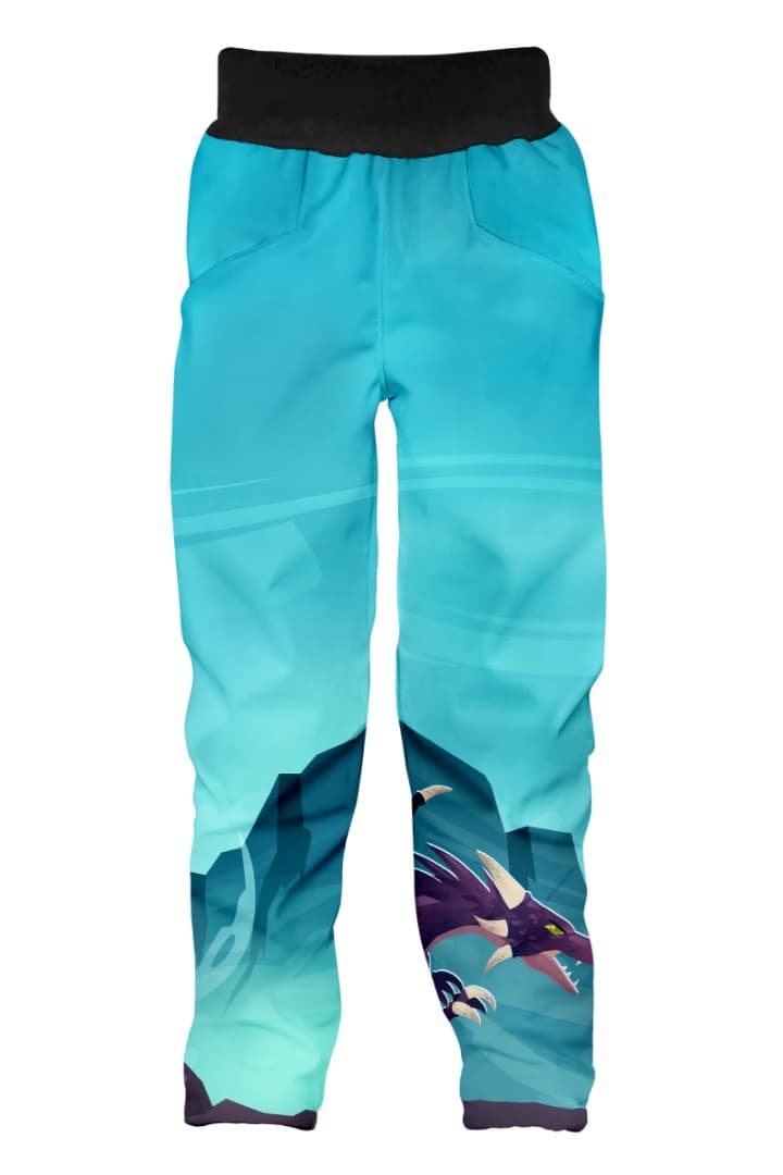 WAMU Dětské softshellové kalhoty, DRAGON FANTASY Velikost: 122 - 128
