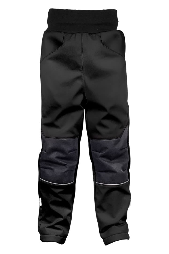 WAMU Dětské softshellové kalhoty, ČERNÁ Velikost: 110 - 116