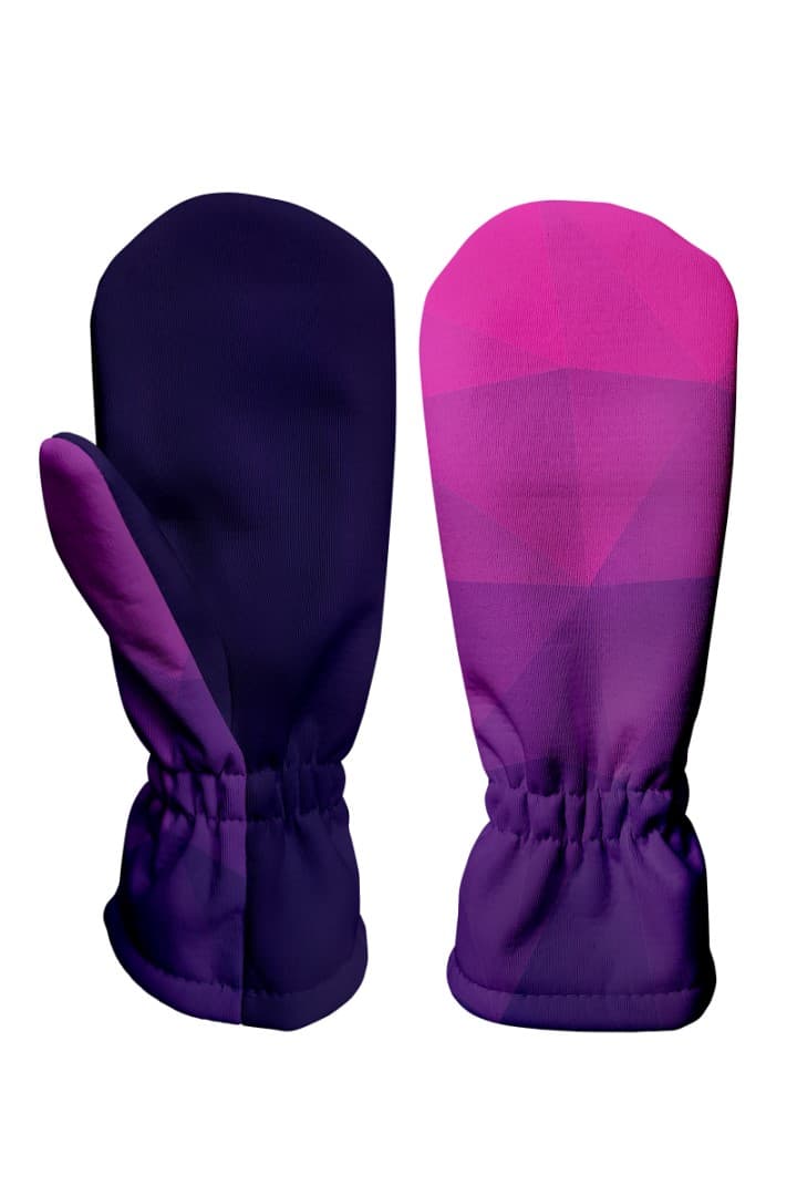 WAMU Dětské softshellové rukavice, MOZAIKA, fialová Velikost: 1