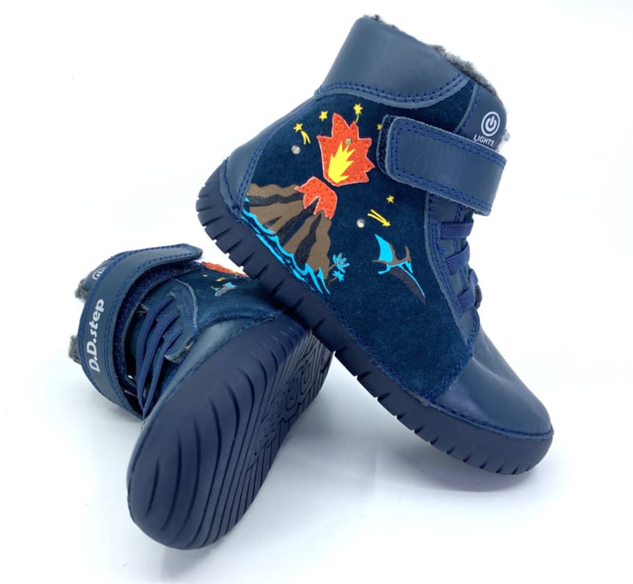 Svítící zimní boty DD Step W050-323 Royal Blue Velikost: 28