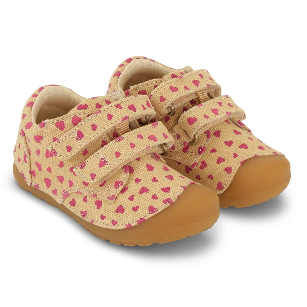 Bundgaard Petit Strap Canvas Beige Hearts 229 Velikost: 27