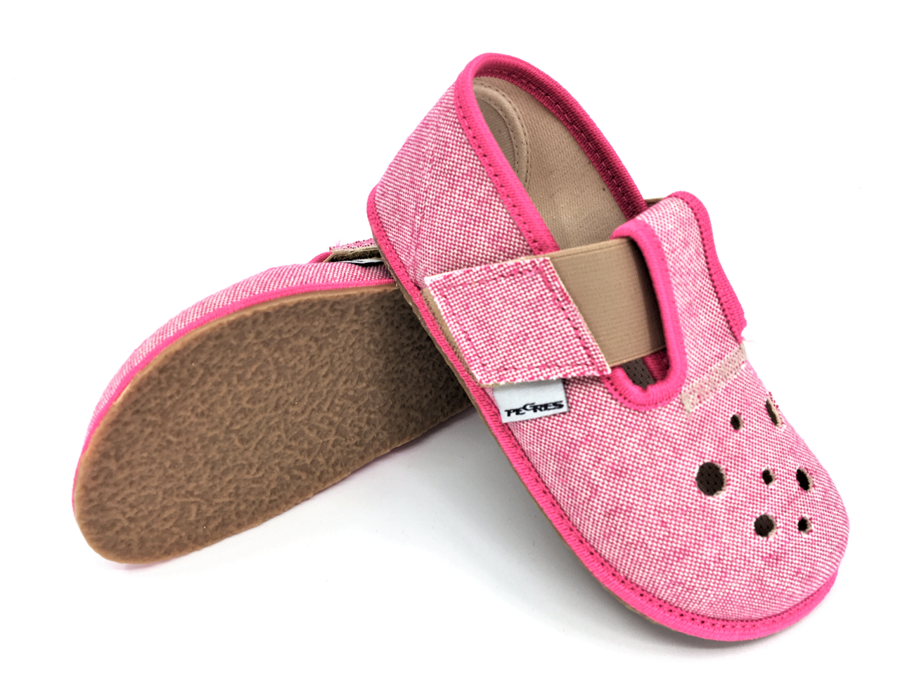 Barefoot papuče Pegres BF03 růžové Velikost: 30
