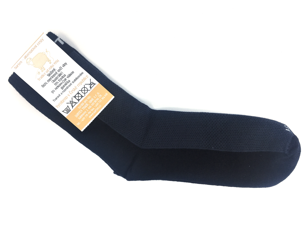 Ponožky Surtex 80% Merino Tmavě šedé Velikost: 46 - 48