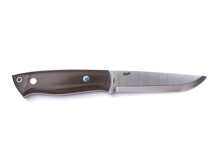 Brisa Trapper 115 Elmax Scandi Green Micarta Sheath Bushcraft 115