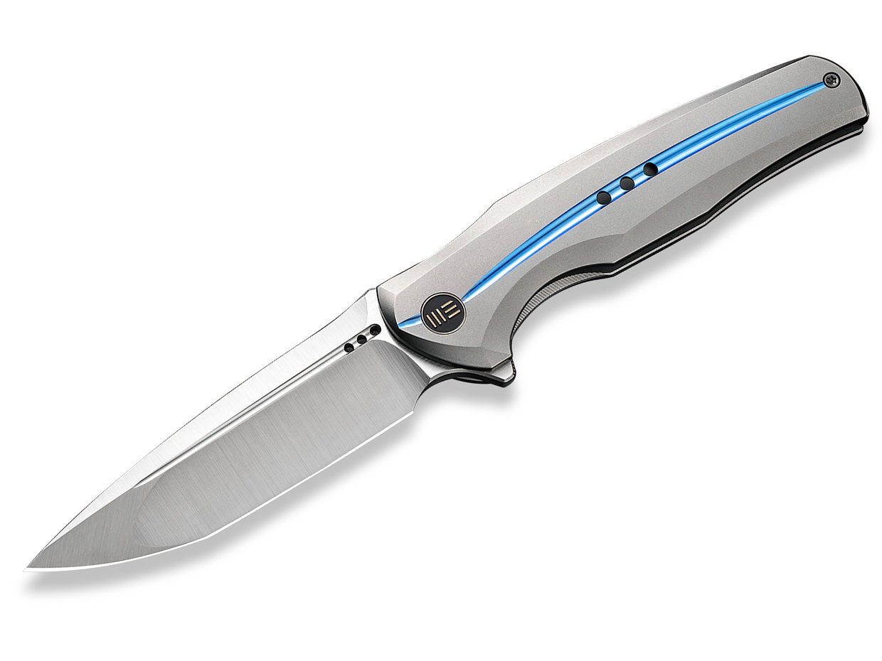 We Knife 601X WE01J-2 Gray&Blue Titanium CPM 20CV
