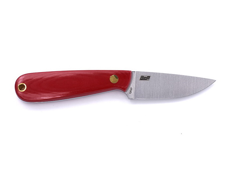 Brisa Necker 70 Flat Red Micarta Kydex