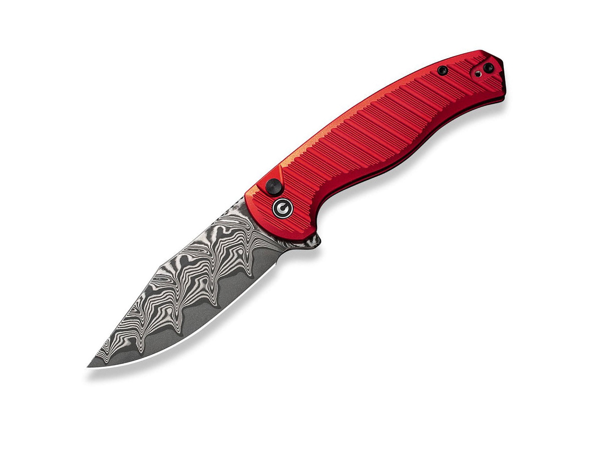 Civivi Stormridge Damascus Red Aluminum C23040B-DS1