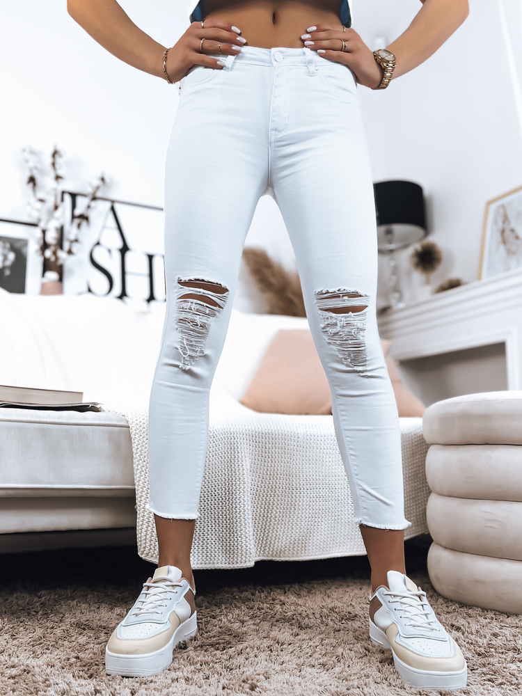 Bílé dámské džíny UY1366 Velikost: 36