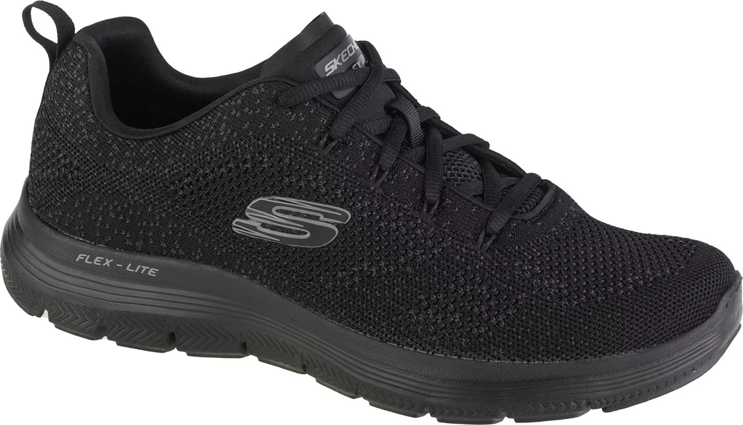 ČERNÉ PÁNSKÉ TENISKY SKECHERS FLEX ADVANTAGE 4.0 - HANDOR 232365-BBK Velikost: 43