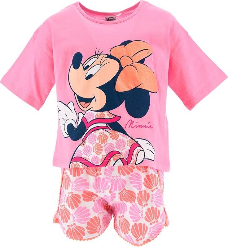 RŮŽOVO-BÍLÁ DÍVČÍ SOUPRAVA - MINNIE MOUSE Velikost: 104