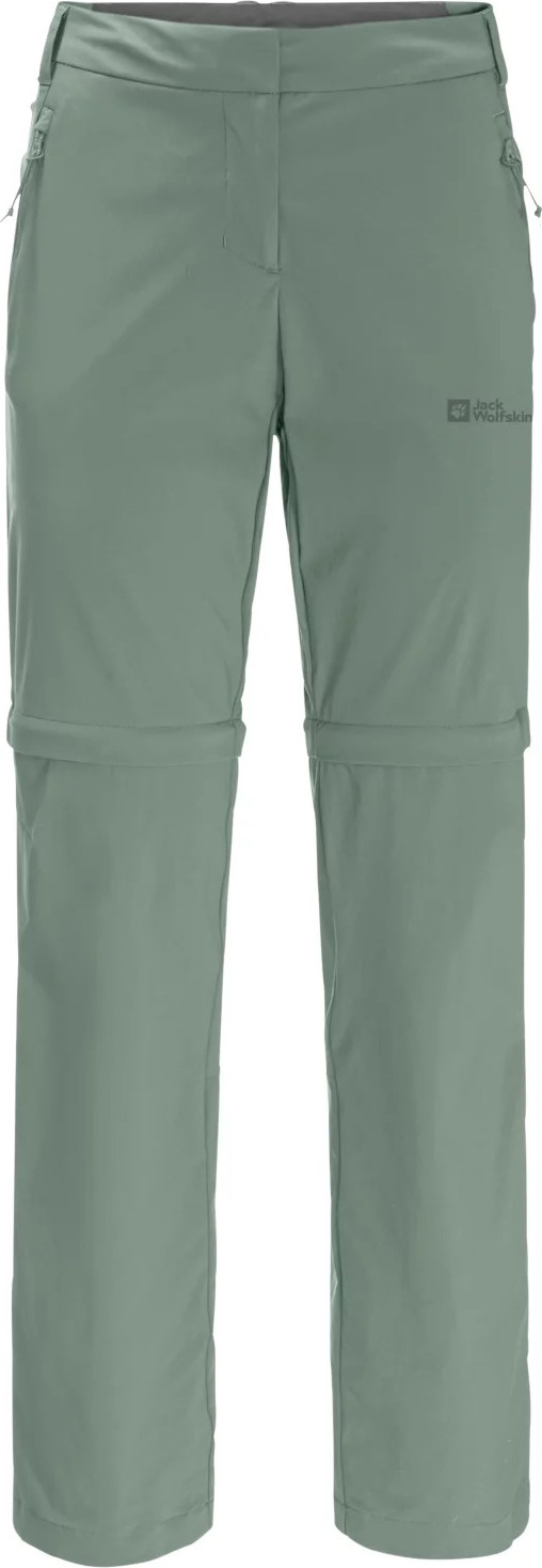 ZELENÉ TURISTICKÉ KALHOTY/ŠORTKY JACK WOLFSKIN GLASTAL ZIP OFF PANTS W 1508151-4151 Velikost: 40