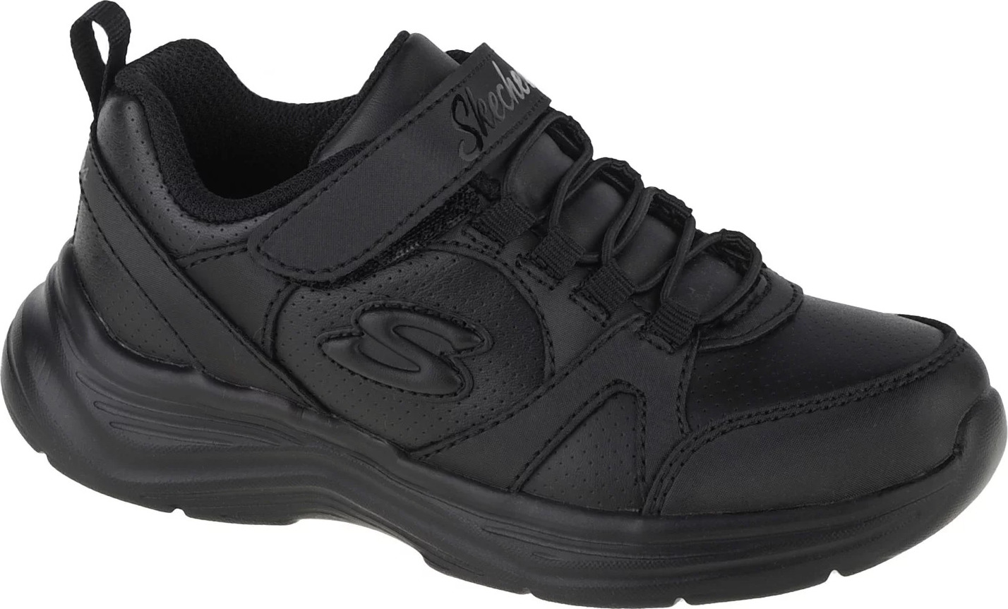 ČERNÉ DĚTSKÉ TENISKY SKECHERS GLIMMER KICKS - SCHOOL STRUTS 81445L-BBK Velikost: 29