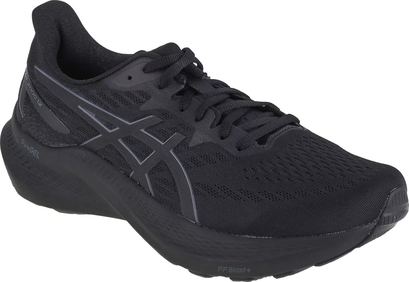 ČERNÉ BĚŽECKÉ TENISKY NA PLATFORMĚ ASICS GT-2000 12 1011B691-001 Velikost: 41.5