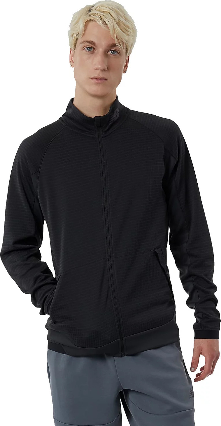 ČERNÁ BĚŽECKÁ BUNDA NEW BALANCE R.W.T. GRID KNIT JACKET MJ21053BK Velikost: M