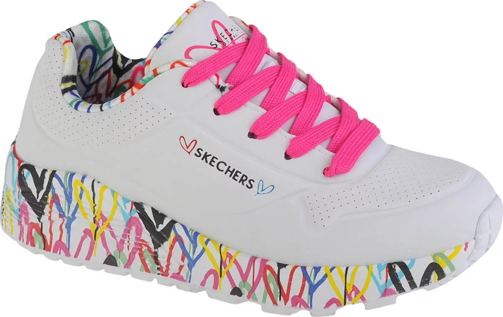 BÍLÉ DÍVČÍ TENISKY SKECHERS UNO LITE 314976L-WMLT Velikost: 37