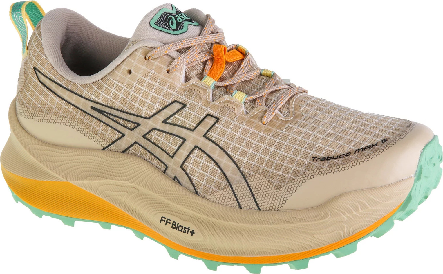 BÉŽOVÉ TRAILOVÉ BOTY ASICS TRABUCO MAX 3 1011B800-020 Velikost: 43.5