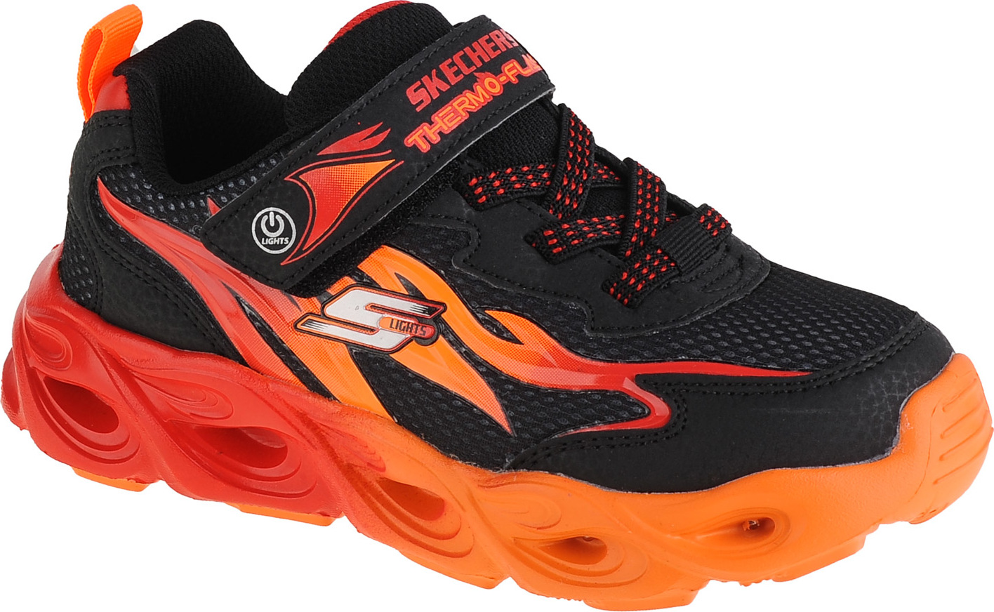 ČERNO-ORANŽOVÉ CHLAPECKÉ TENISKY SKECHERS THERMO FLASH - HEAT-FLUX 400103L-BKRD Velikost: 35