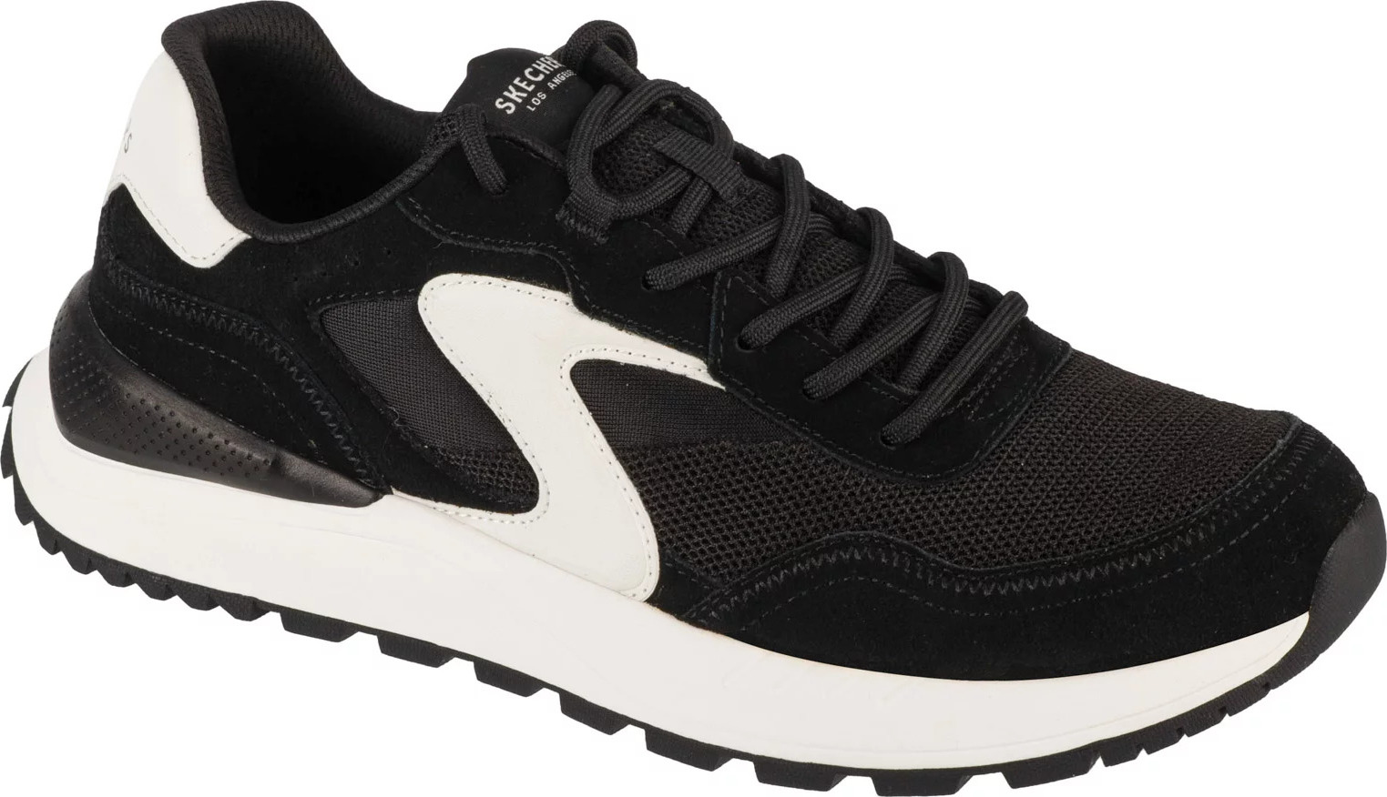 ČERNÉ PÁNSKÉ POHODLNÉ TENISKY SKECHERS FURY - FURY LACE LOW 183265-BKW Velikost: 40