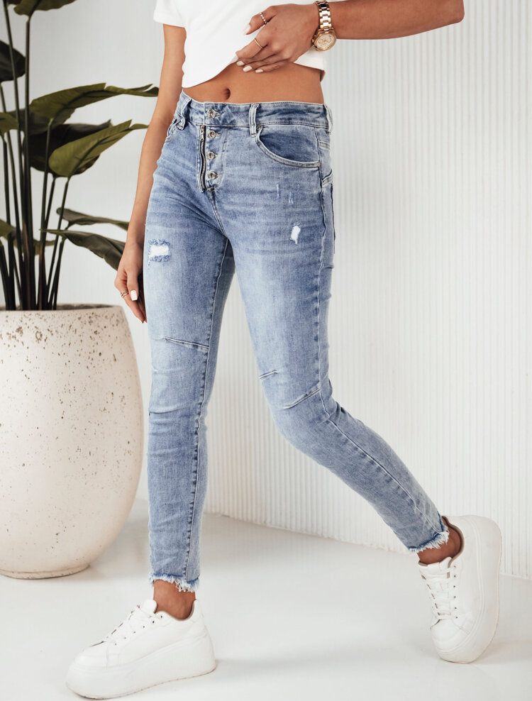 MODRÉ SKINNY DŽÍNY GINA UY1860 Velikost: XL