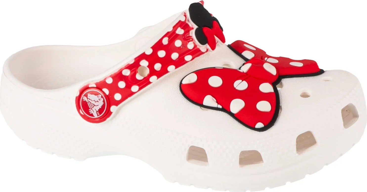 BÍLÉ DÍVČÍ NAZOUVÁKY CROCS CLASSIC DISNEY MINNIE MOUSE CLOG 208710-119 Velikost: 24/25