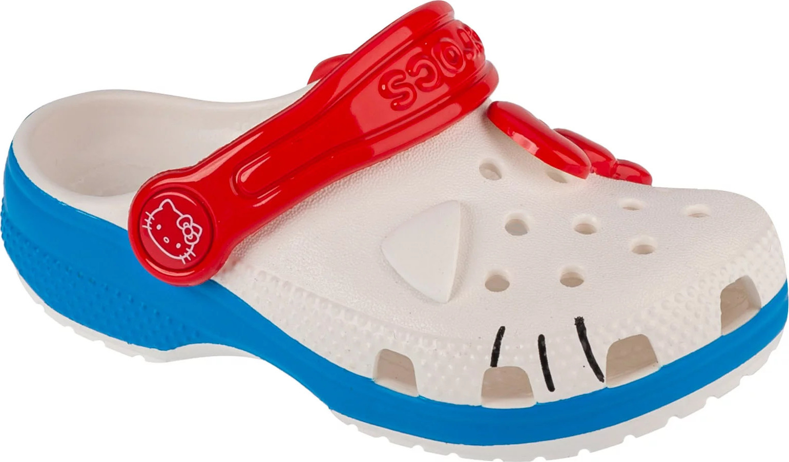 BÍLÉ DÍVČÍ NAZOUVÁKY CROCS CLASSIC HELLO KITTY IAM CLOG T 209469-100 Velikost: 24/25