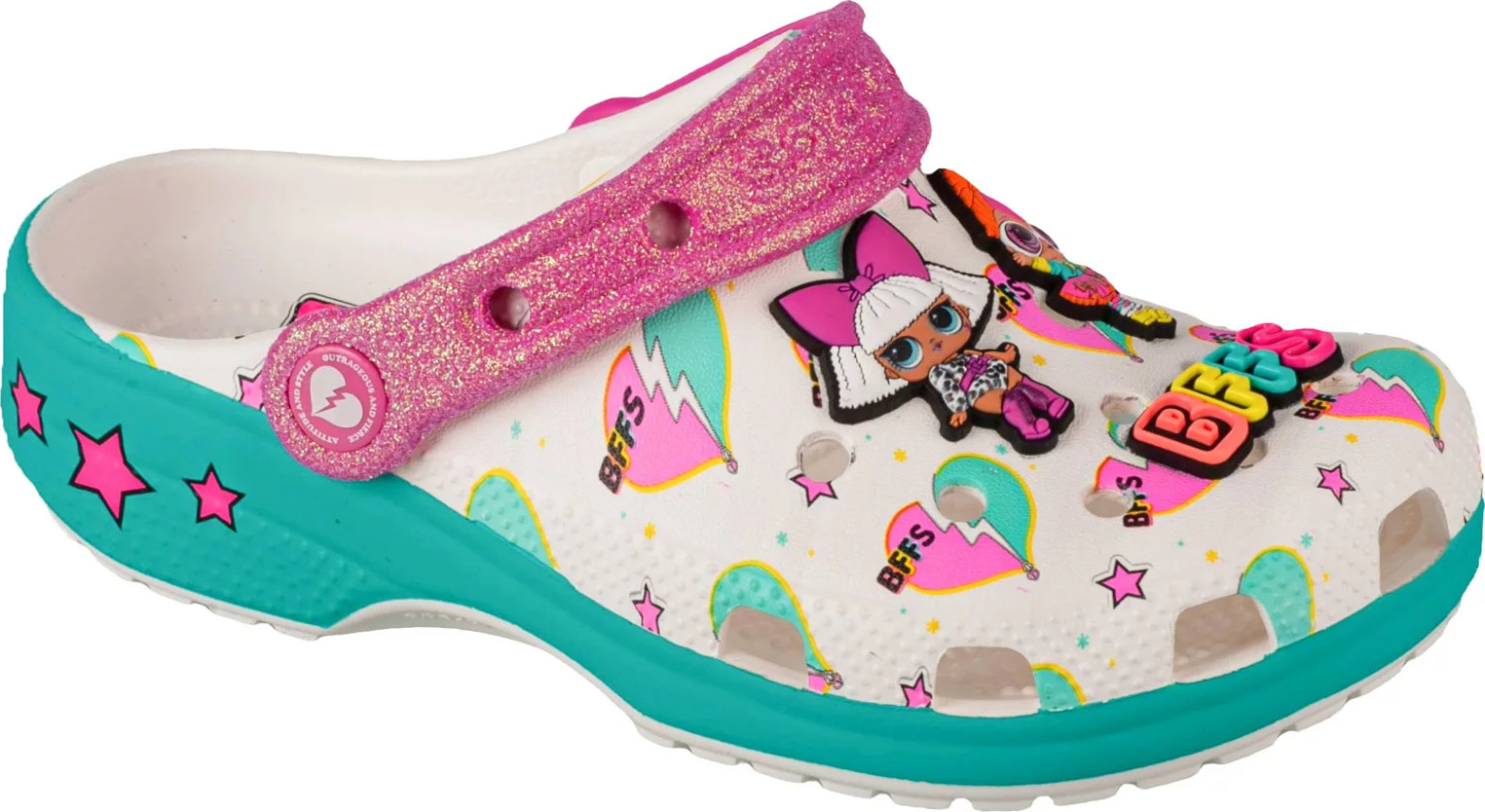 DÍVČÍ ZDOBENÉ NAZOUVÁKY CROCS LOL SURPRISE BFF GIRLS CLASSIC CLOG 209466-100 Velikost: 34/35