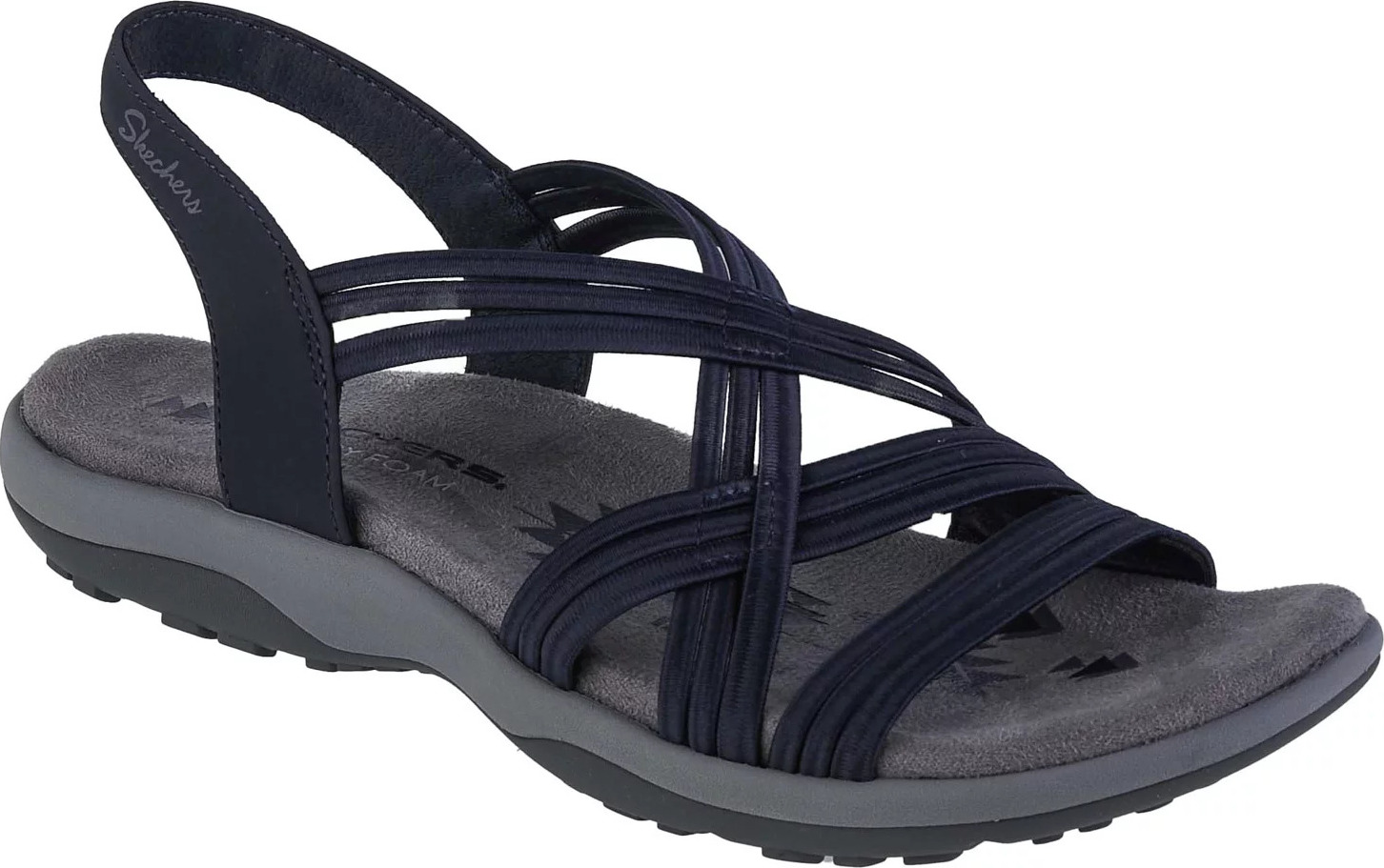 TMAVĚ MODRÉ DÁMSKÉ SANDÁLY SKECHERS REGGAE SLIM SIMPLY STRETCH SANDALS 163023-NVY Velikost: 36