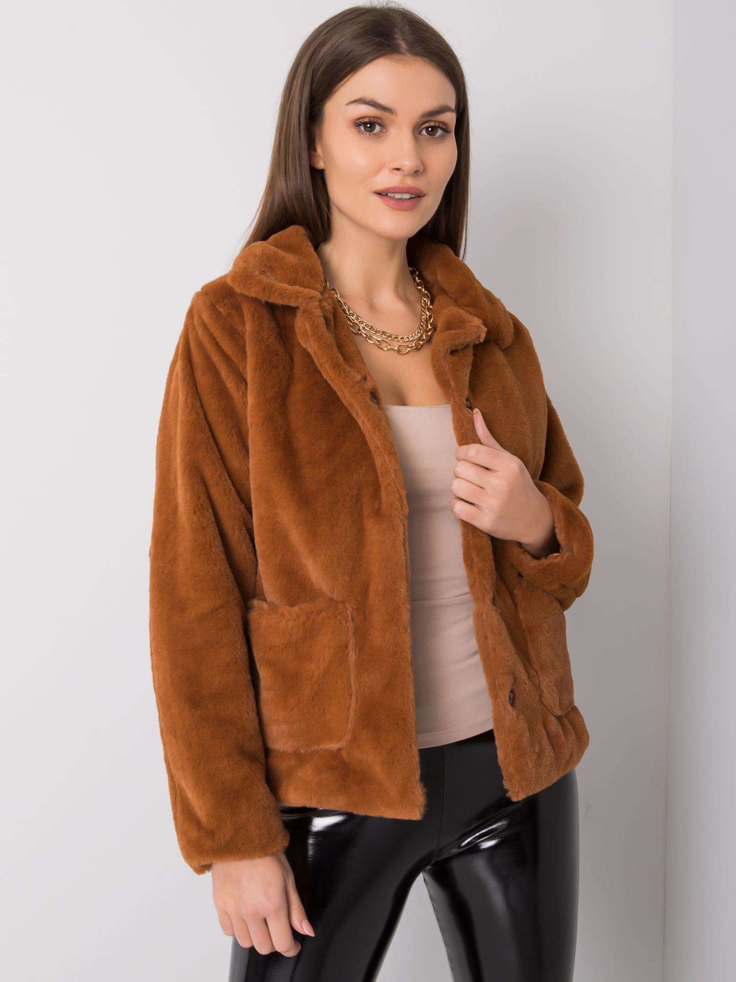 HNĚDÁ DÁMSKÁ TEDDY BUNDA 217-KR-24559.92-BROWN Velikost: M