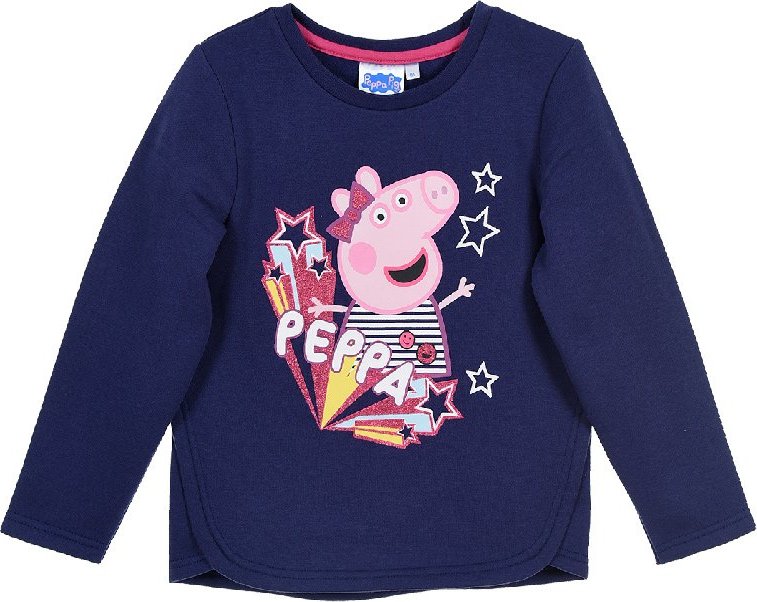 DÍVČÍ FIALOVÁ MIKINA PEPPA PIG Velikost: 128