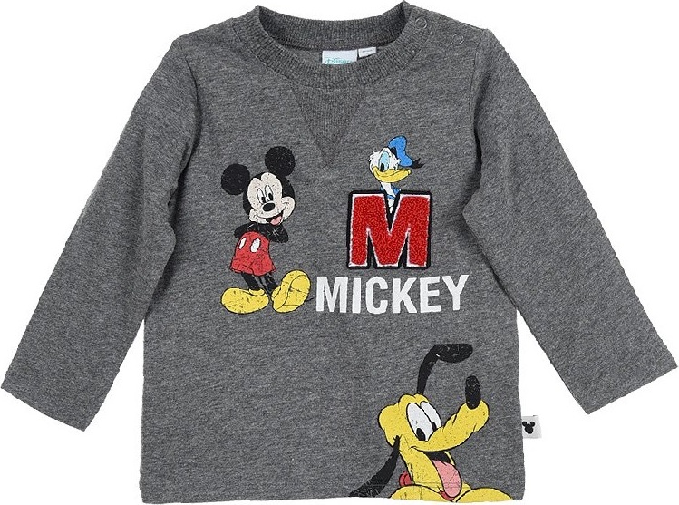 MICKEY MOUSE TMAVĚ ŠEDÉ CHLAPECKÉ TRIČKO Velikost: 86