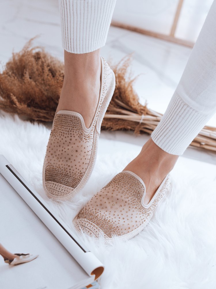 ZLATÉ ESPADRILKY S KAMÍNKY ZY0061 Velikost: 39