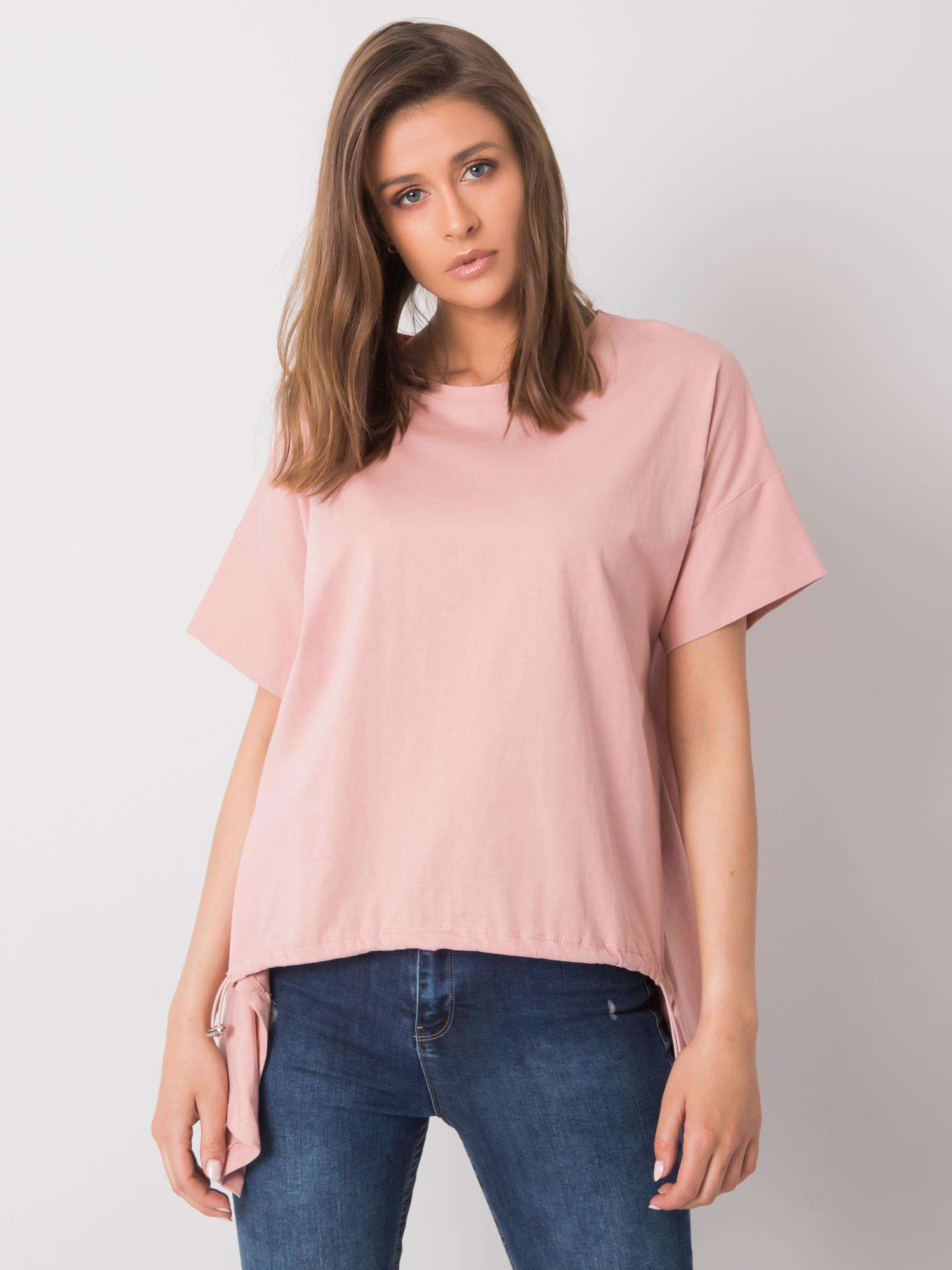 SVĚTLE RŮŽOVÉ DÁMSKÉ TRIČKO 157-TS-4380.90-PINK Velikost: S