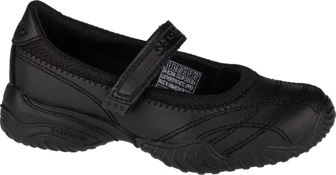 ČERNÉ DÍVČÍ BALERÍNY SKECHERS VELOCITY-POUTY 81264L-BLK Velikost: 27.5