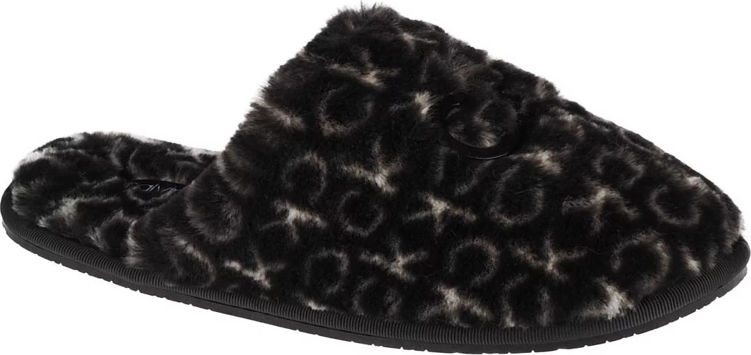 ČERNÉ DÁMSKÉ NAZOUVÁKY CALVIN KLEIN SLIPPER MULE FUR MONO HW0HW00536-0GK Velikost: 37