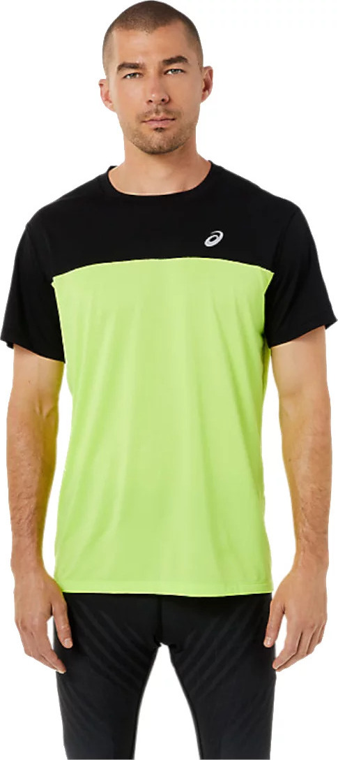 ČERNO-LIMETKOVÉ PÁNSKÉ TRIČKO ASICS RACE SS TOP TEE 2011C239-300 Velikost: M