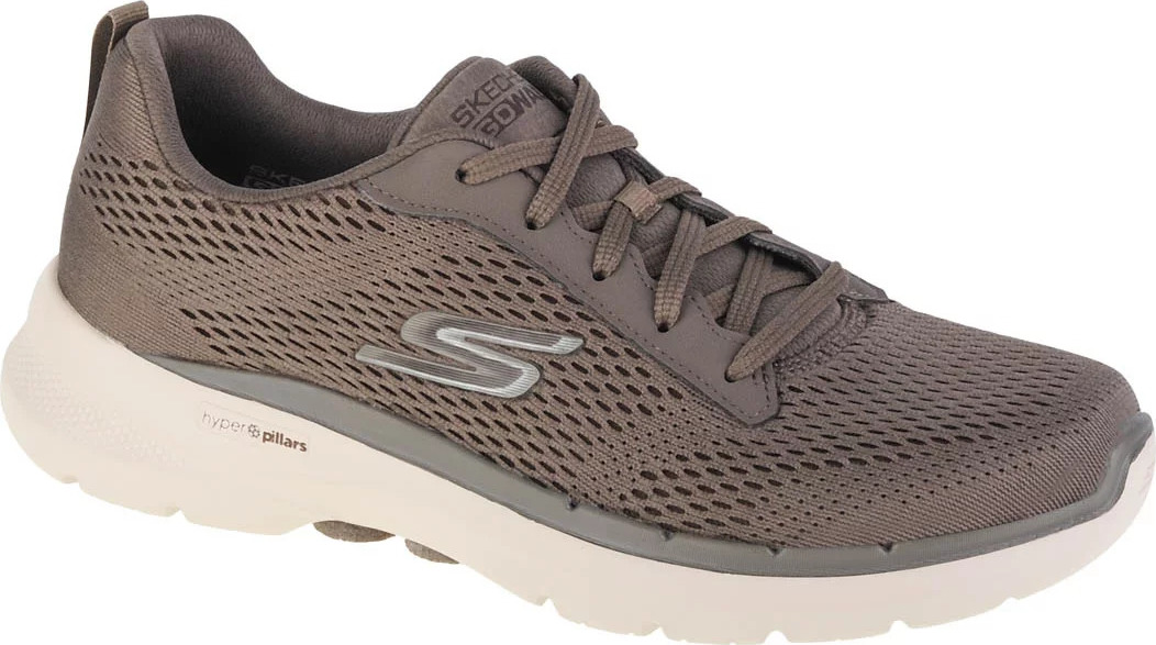 HNĚDÉ PÁNSKÉ TENISKY SKECHERS GO WALK 6 AVALO 216209-TPE Velikost: 43.5