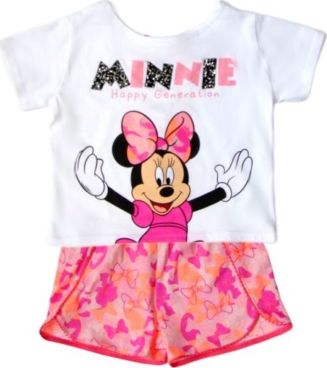 BÍLO-RŮŽOVÝ DÍVČÍ SET MINNIE MOUSE DISNEY Velikost: 98