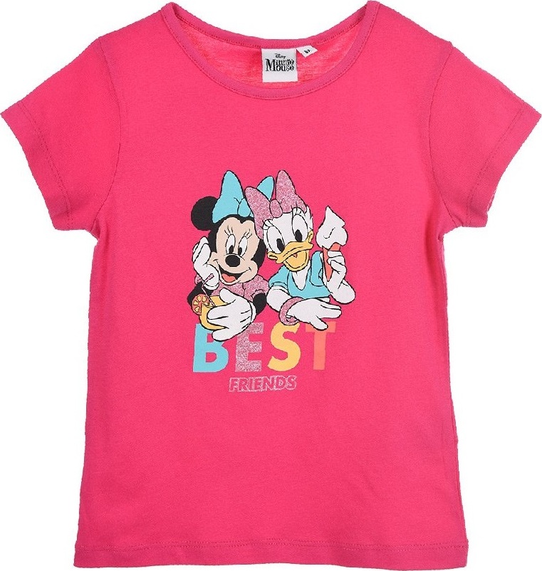 RŮŽOVÉ DÍVČÍ TRIČKO S POTISKEM DISNEY MINNIE MOUSE Velikost: 98