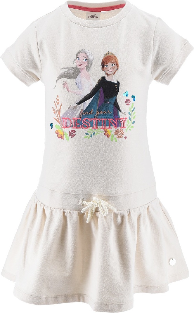 SMETANOVÉ LETNÍ ŠATY DISNEY FROZEN Velikost: 110