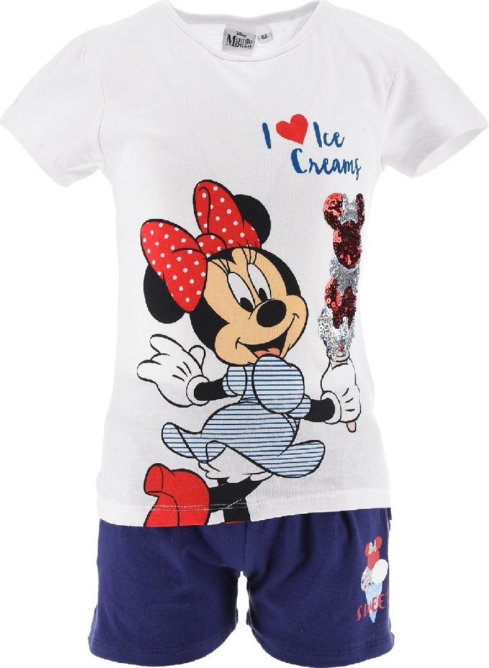 MODRO-BÍLÝ LETNÍ DÍVČÍ SET DISNEY MINNIE MOUSE Velikost: 104