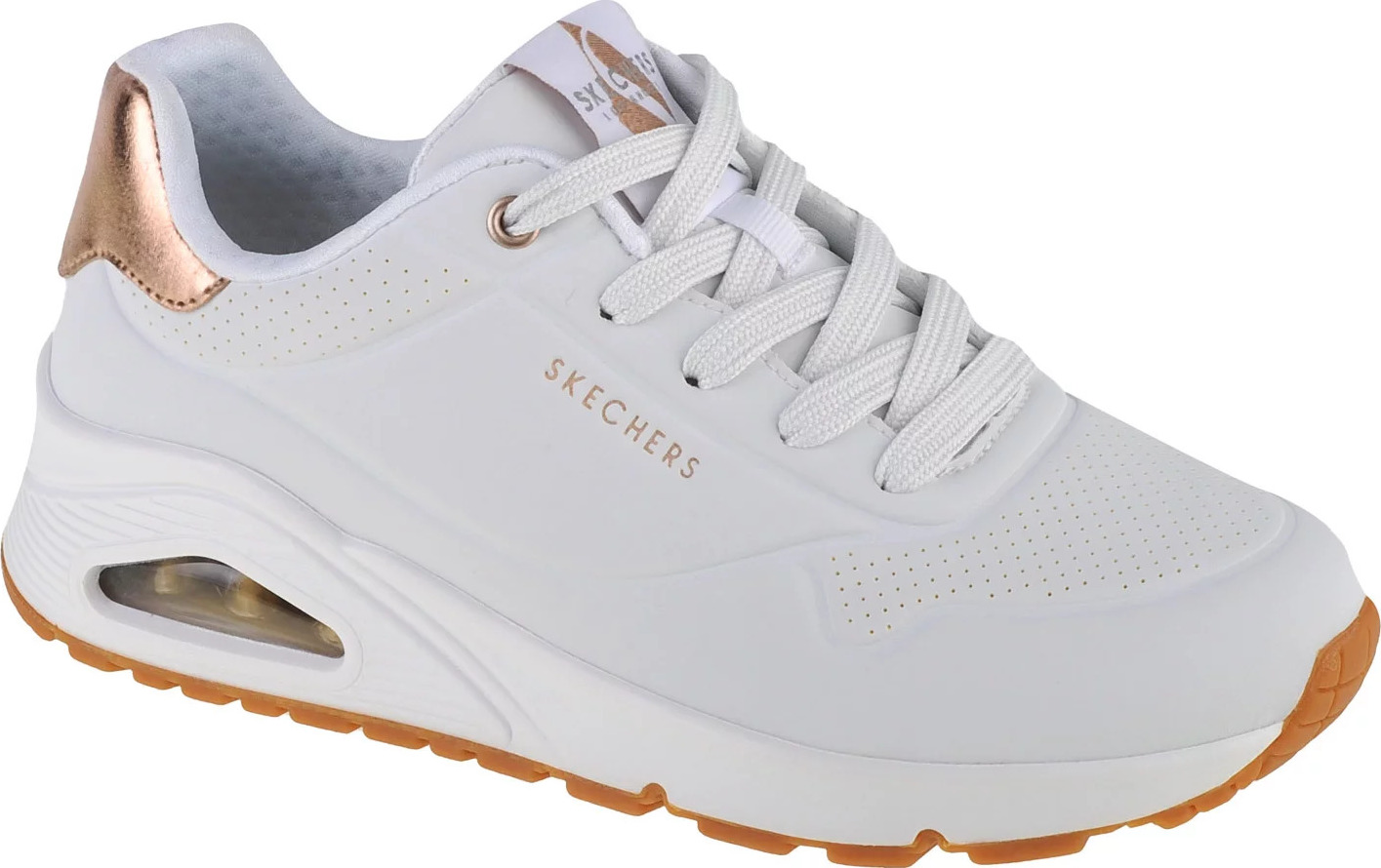 BÍLÉ DÁMSKÉ TENISKY SKECHERS UNO-GOLDEN AIR 177094-WHT Velikost: 38